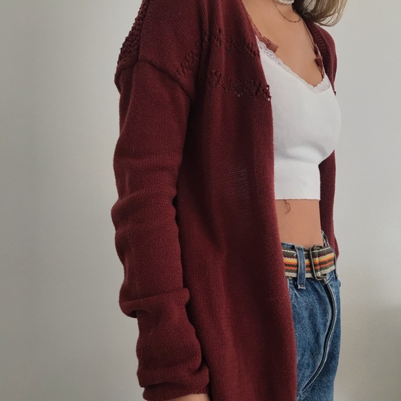 Maroon Cardigan - Picture 2 of 4